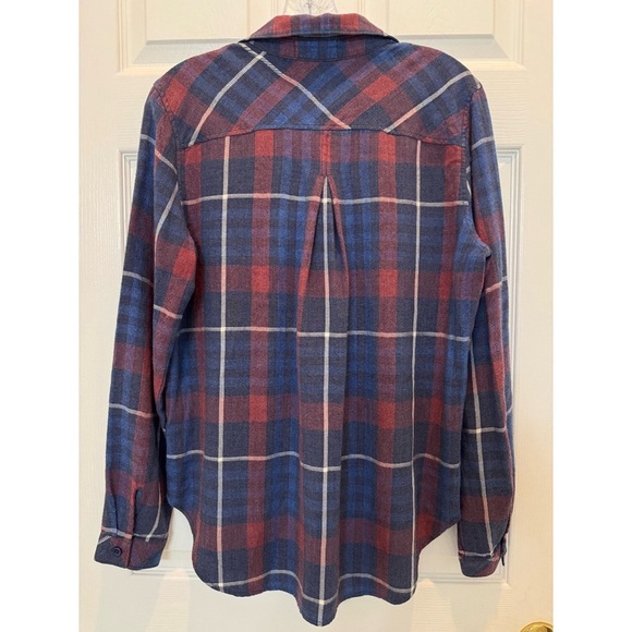 Anthropologie Cloth & Stone Aurora Plaid Button Down Shirt Size Large - Picture 6 of 10
